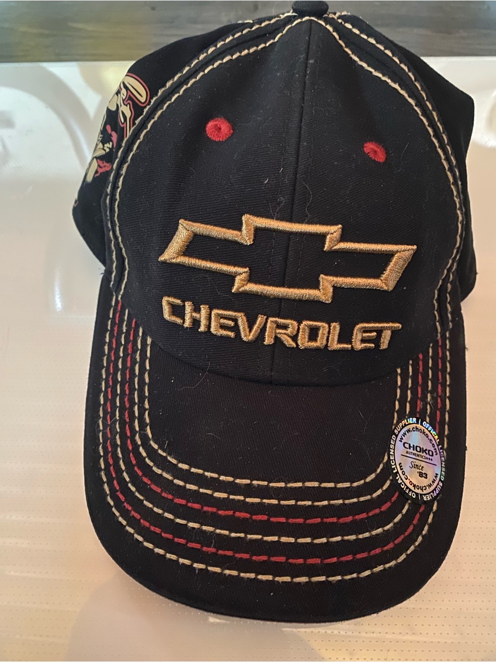 Unisex Black and Gold Embroidered Baseball Cap